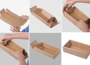 Kutija od kraft papira 240x130x60mm bez prozora -12kom