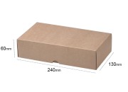 Kutija od kraft papira 240x130x60mm bez prozora -12kom