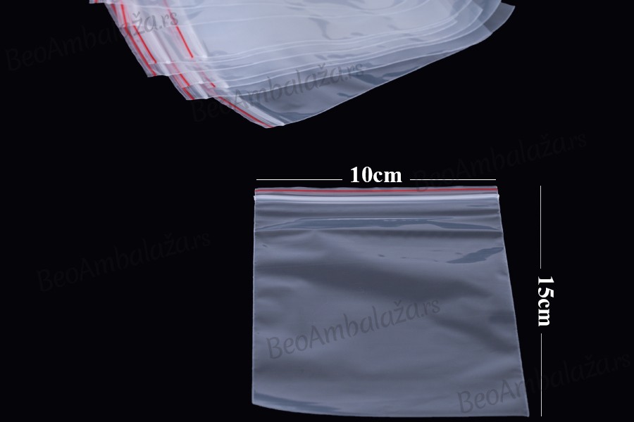 Transparentne kesice sa Zip - zatvaranjem 10X15 cm – 100 kom