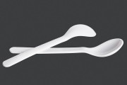 Plastična bela kašika 13,5 cm