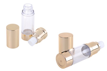 Airless plastična flašica 15mL za kreme, sa aluminijumskom osnovom i aluminijumskim zatvaračem-grupa_slika