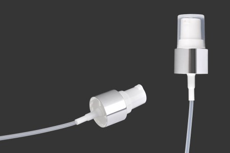 Aluminijumska srebrna pumpica PP20 za kreme sa plastičnim providnim zatvaračem-grupa_slika