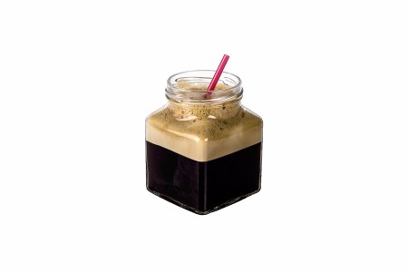 Staklena kockasta tegla za med ili kafu 212mL (za T.O. 58 zatvarač) - bez zatvarača-dimenzije_slike