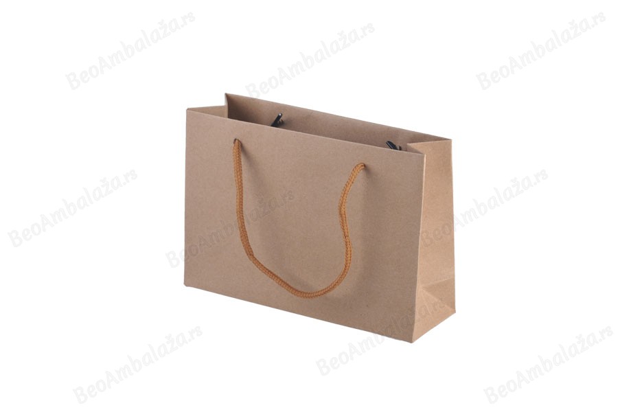 Papirna kraft kesa 190x60x130mm sa pamučnom drškom - 12 kom-grupa_slika