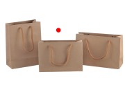 Papirna kraft kesa 190x60x130mm sa pamučnom drškom - 12 kom Papirna kraft kesa 190x60x130mm sa pamučnom drškom - 12 kom