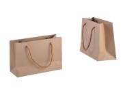 Papirna kraft kesa 210x75x140mm sa pamučnom drškom - 12 kom Papirna kraft kesa 210x75x140mm sa pamučnom drškom - 12 kom