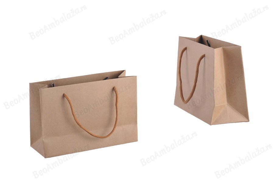 Papirna kraft kesa 210x75x140mm sa pamučnom drškom - 12 kom-slika_proizvoda