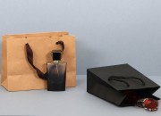 Papirna kraft ekološka kesa 230x100x170mm, sa braon trakom širine 20mm - 20 kom
