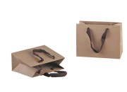 Papirna kraft ekološka kesa 230x100x170mm, sa braon trakom širine 20mm - 20 kom Papirna kraft ekološka kesa 230x100x170mm, sa braon trakom širine 20mm - 20 kom