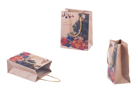 Božićna kesa sa ručkom od kanapa 115x60x145mm, u 7 dizajna - 20 kom-grupa_slika