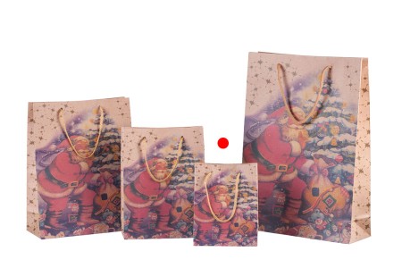 Božićna kesa sa ručkom od kanapa 115x60x145mm, u 7 dizajna - 20 kom-grupa_slika