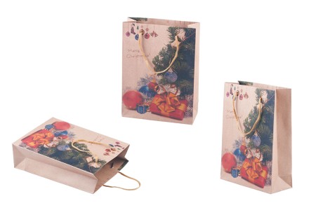 Božićna kesa sa ručkom od kanapa 150x60x200mm, u 4 dizajna - 20 kom-grupa_slika