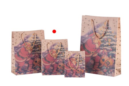 Božićna kesa sa ručkom od kanapa 150x60x200mm, u 4 dizajna - 20 kom-grupa_slika