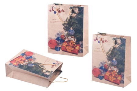 Božićna kesa sa ručkom od kanapa 190x80x240mm, u 4 dizajna - 20 kom-grupa_slika