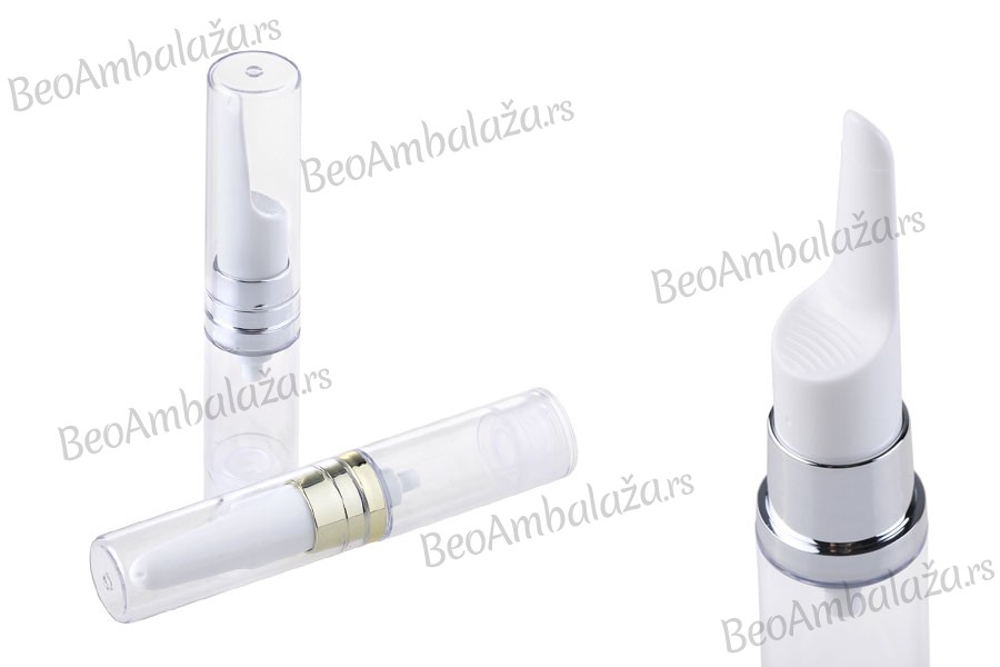 Airless providna bočica 5mL za serum sa detaljima u zlatnoj ili srebrnoj boji - 12 kom