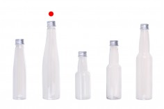 Plastična providna flašica 150mL sa aluminijumskim zatvaračem i zaptivkom - 12 kom