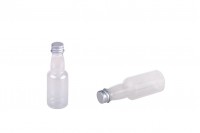 Plastična providna flašica 70 ml sa srebrnim aluminijumskim zatvaračem i unutrašnjim linerom.