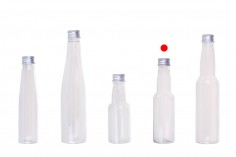 Plastična providna flašica 100mL sa aluminijumskim zatvaračem i zaptivkom - 12 kom