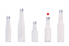 Plastična providna flašica 100mL sa aluminijumskim zatvaračem i zaptivkom - 12 kom