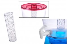  Dve plastične posude spojene u jednoj sa 2 slavine i unutrašnjom pregradom za led u 3 boje – 13 litara  