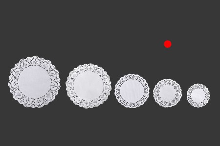 Ukrasni čipkani papirni pokrivači za zatvarače tegla, u beloj boji 114 mm - 100 komada-dimenzije_slike