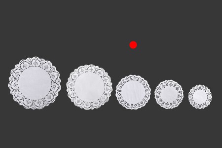 Ukrasni čipkani papirni pokrivači za zatvarače tegla, u beloj boji 140 mm - 100 komada-dimenzije_slike