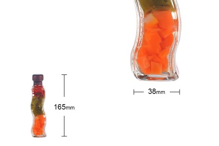 Staklena bočica 100mL sa povrćem, za dekoraciju kuhinje-grupa_slika