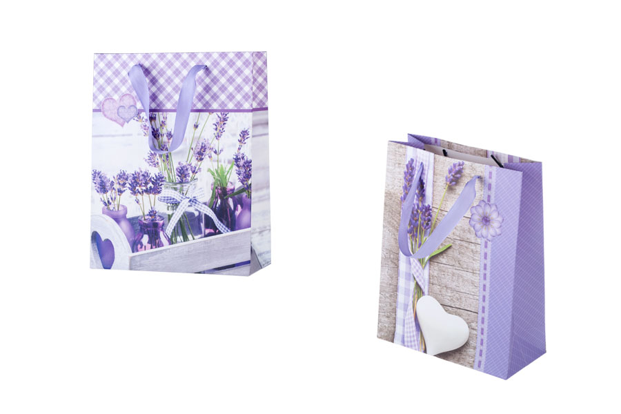 Papirna kesa 180x80x230mm sa različitim motivima lavande - 12 kom-dimenzije_slike