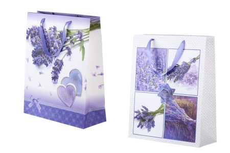 Papirna kesa 260x100x320mm sa različitim motivima lavande - 12 kom-grupa_slika