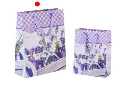 Papirna kesa 260x100x320mm sa različitim motivima lavande - 12 kom-grupa_slika