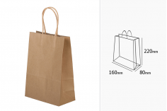 Papirna kesa 160x80x220mm sa ručkom u više boja - 12 kom