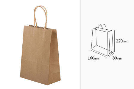 Papirna kesa 160x80x220mm sa ručkom u više boja - 12 kom-grupa_slika