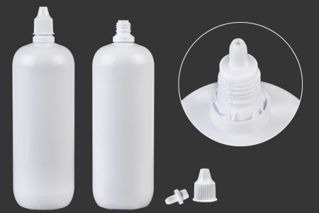 Bela plastična flaša 350mL, sa kapalicom i zatvaračem-slika_proizvoda