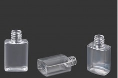 Plastična četvrtasta pljosnata flašica 30mL, grlo PP 18