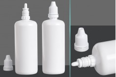 Bela plastična flaša 150mL, sa kapalicom i zatvaračem