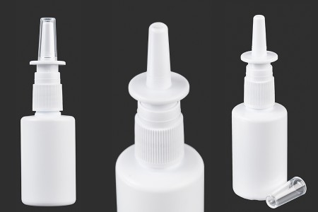 Bela plastična flašica 50mL sa sprejom za kapi za nos - 12 kom-slika_proizvoda