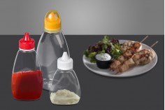 Plastična providna flaša 350mL za kečap, senf, med 