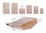 Kraft braon papirna kesa 200x40x200mm bez prozora - 100 kom Kraft braon papirna kesa 200x40x200mm bez prozora - 100 kom
