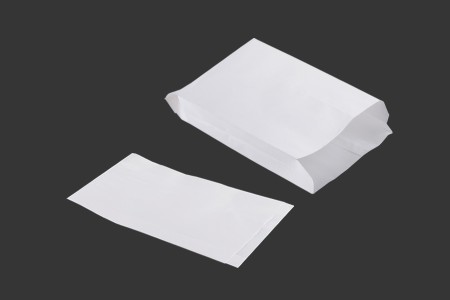 Bela papirna kesa 160x50x300mm bez prozora, pogodna za masnu hranu - 100 kom-1