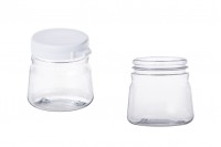 Plastična providna kutijica 50mL sa belim sigurnosnim zatvaračem - 12 kom
