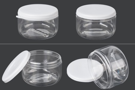 Plastična providna kutijica 180mL sa belim sigurnosnim zatvaračem - 12 kom-slika_proizvoda