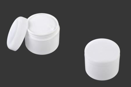 Plastična bela kutija sa duplim dnom 150mL, sa zatvaračem i međupoklopcem - 12 kom-dimenzije_slike