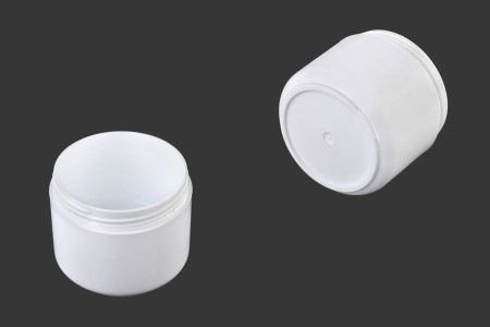 Plastična bela kutija sa duplim dnom 150mL, sa zatvaračem i međupoklopcem - 12 kom-grupa_slika