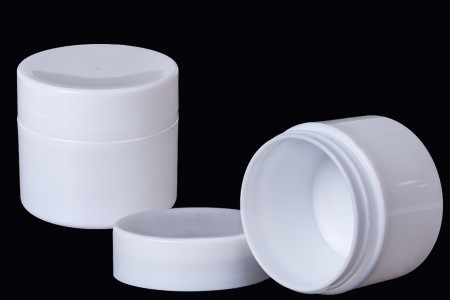 Bela plastična kutijica 50mL sa duplim dnom i zatvaračem - 12 kom-slika_proizvoda