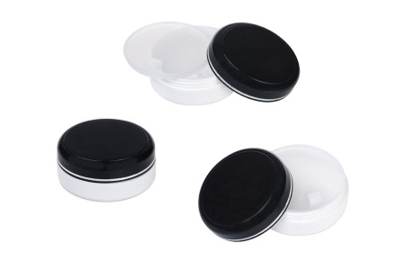 Plastična kutijica za kreme 50mL sa plastičnim poklopcem i međupoklopcem - 12 kom-dimenzije_slike