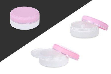 Plastična kutijica za kreme 50mL sa plastičnim poklopcem i međupoklopcem - 12 kom-grupa_slika
