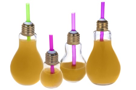 Staklena flaša u obliku sijalice 100mL - bez zatvarača-8