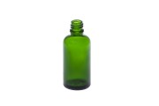 Staklena bočica za eterična ulja 50 ml zelena sa grlom PP18