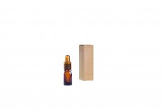 Staklena bočica 5mL za etarska ulja u braon boji, sa grlom PP18