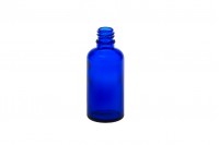 Plava staklena bočica za etarska ulja 50mL, sa grlom PP18 - bez zatvarača